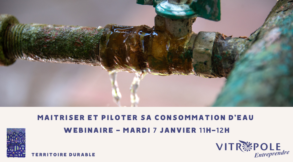 Mardi 7 janvier - Webinaire "Maîtriser et piloter sa consommation d'eau"