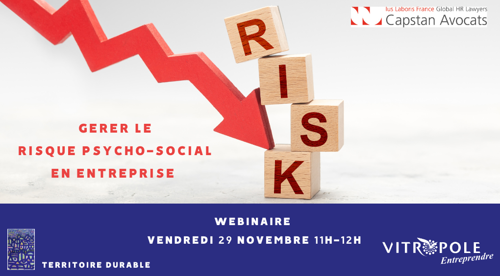 Vendredi 29 novembre - Webinaire "Gérer le risque psycho-social en entreprise"